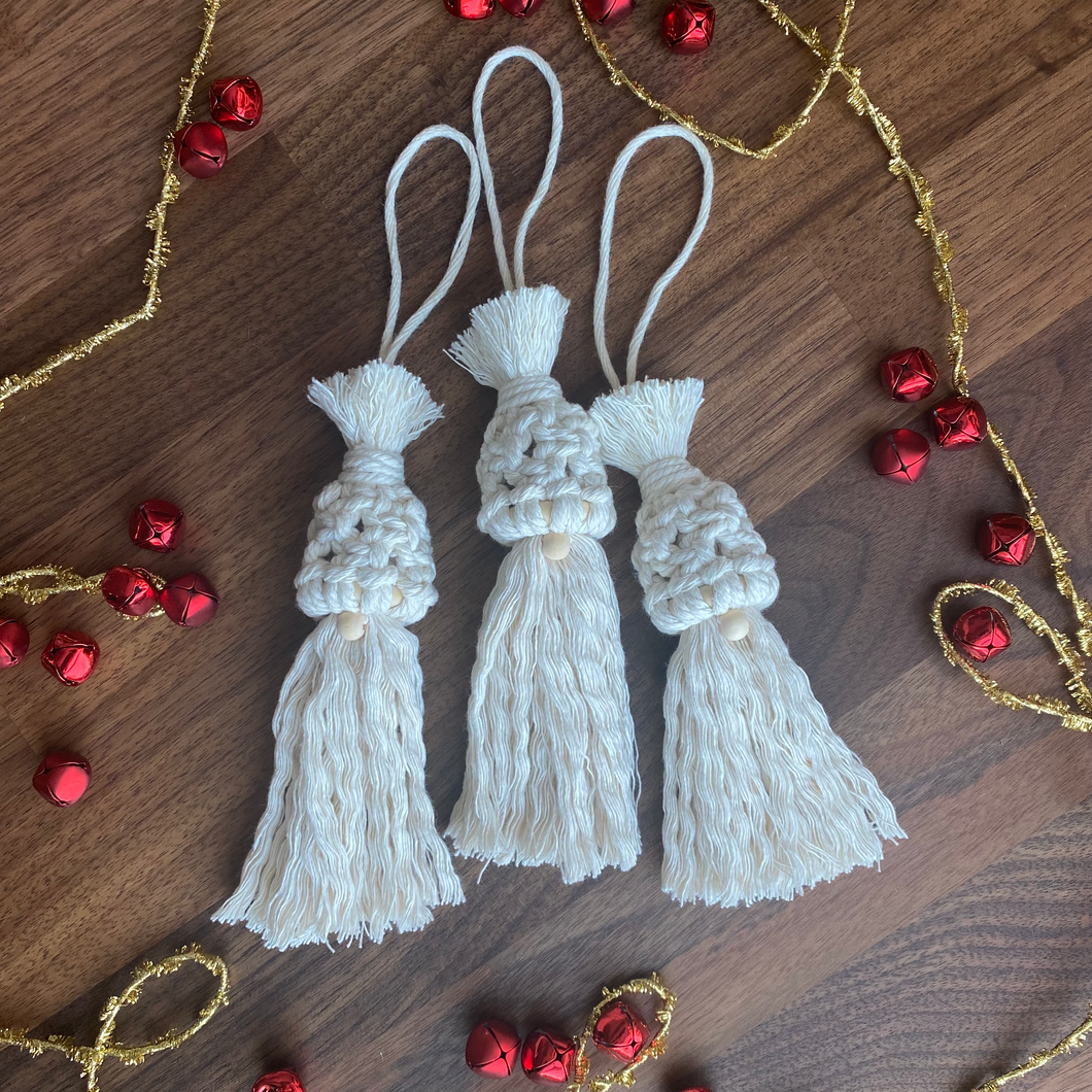 Holiday Gnomes - Macramé Decor (set of 3)